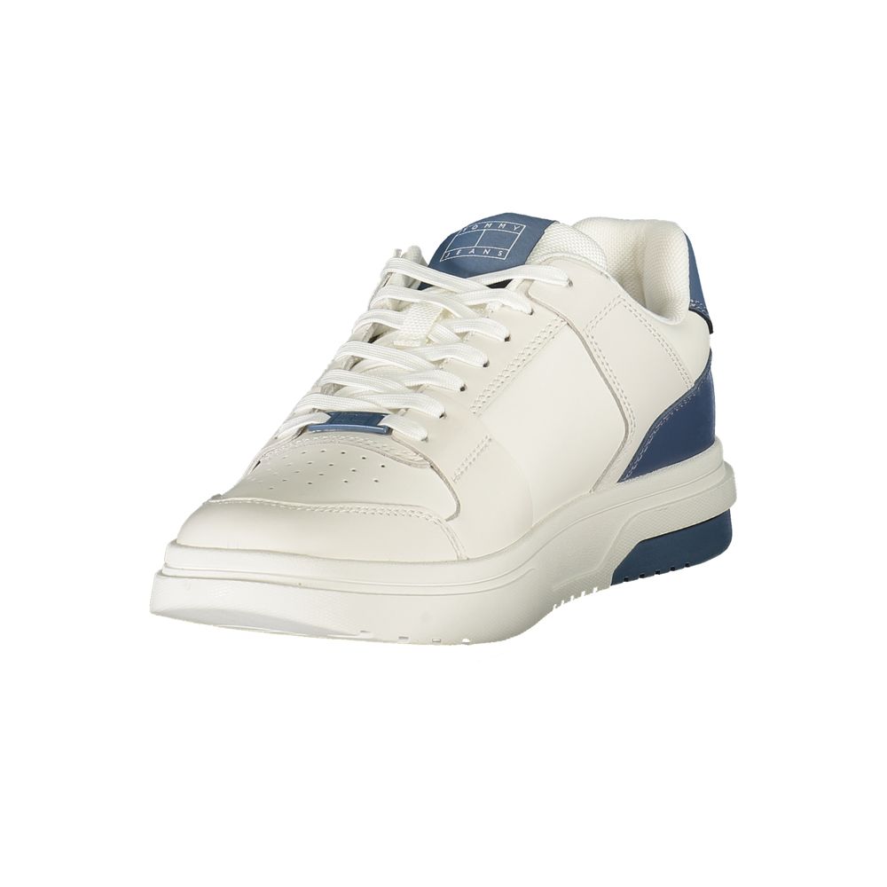 Tommy Hilfiger White Leather Men Sneaker | Regal Royce