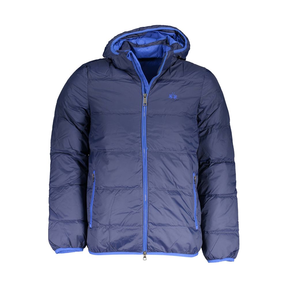 La Martina Blu Polyamide Men's Jacket | Regal Royce