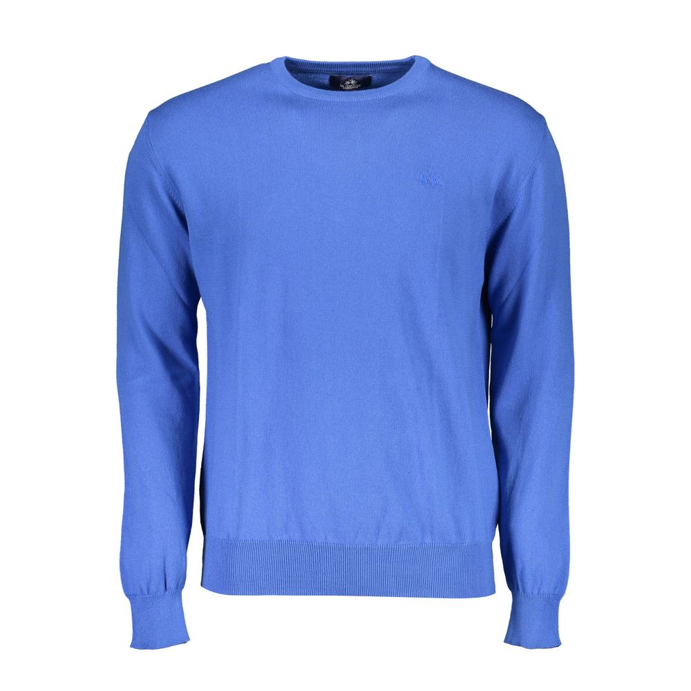 La Martina Blue Cotton Sweater