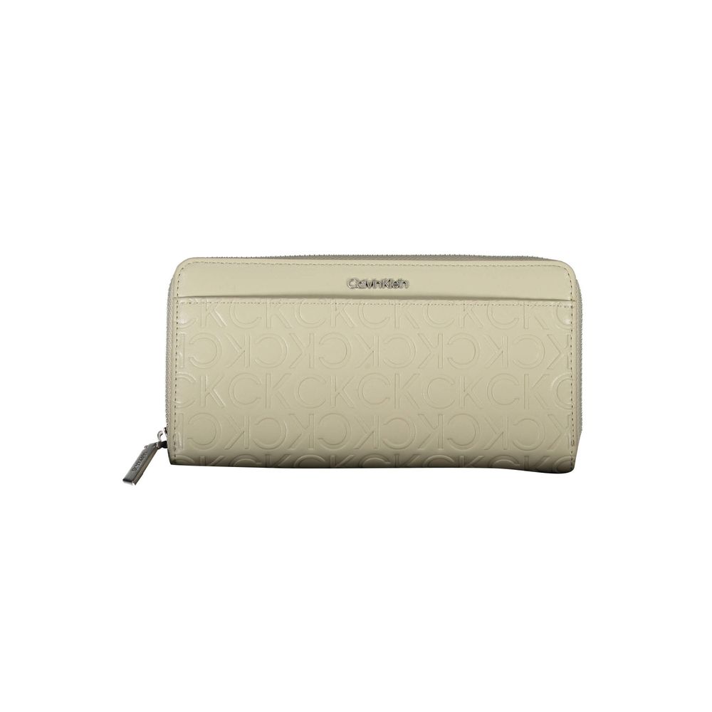 Calvin Klein Beige Polyurethane Women Wallet | Regal Royce