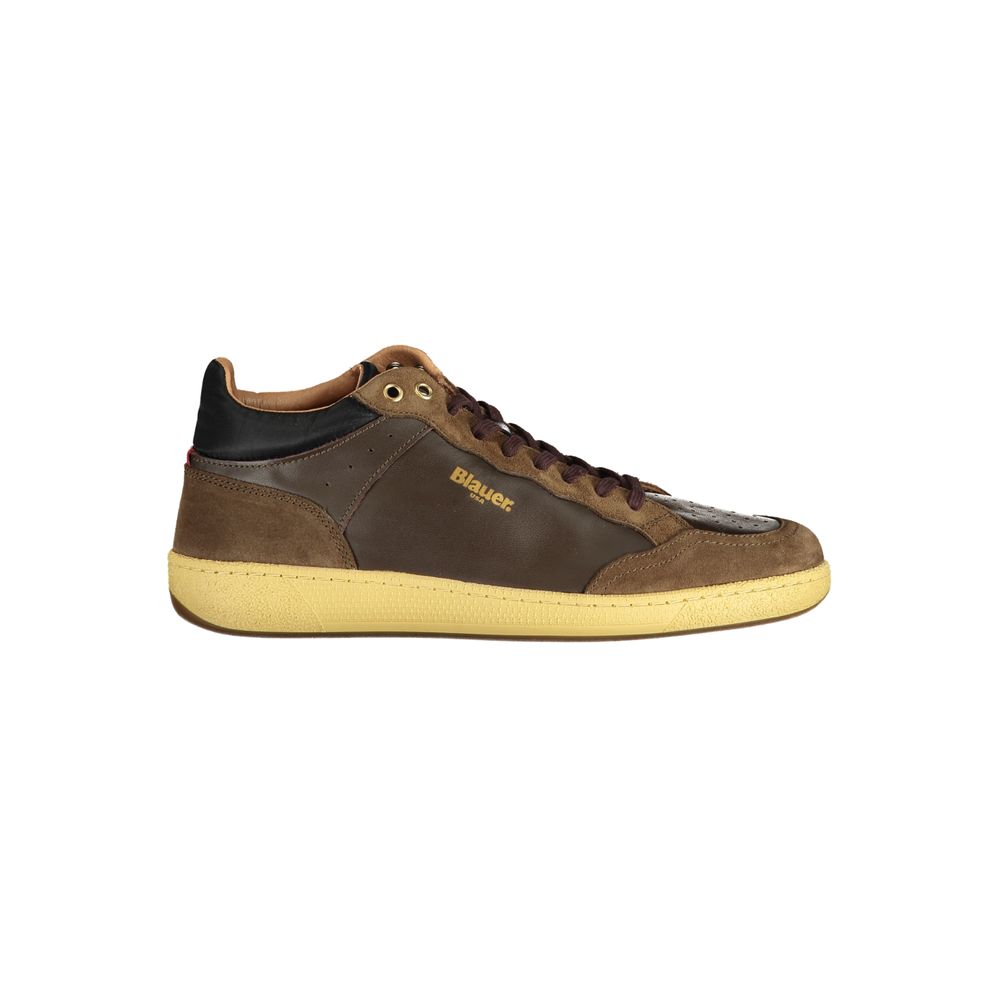 Blauer Marrone Leather Men Sneaker | Regal Royce