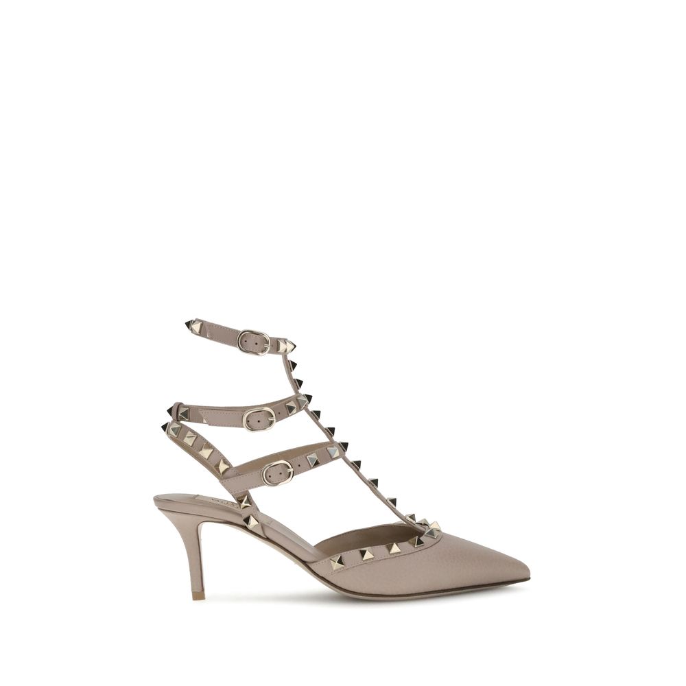 Valentino Garavani Gray Calf Leather Bos Taurus High Heel Pumps | Regal Royce