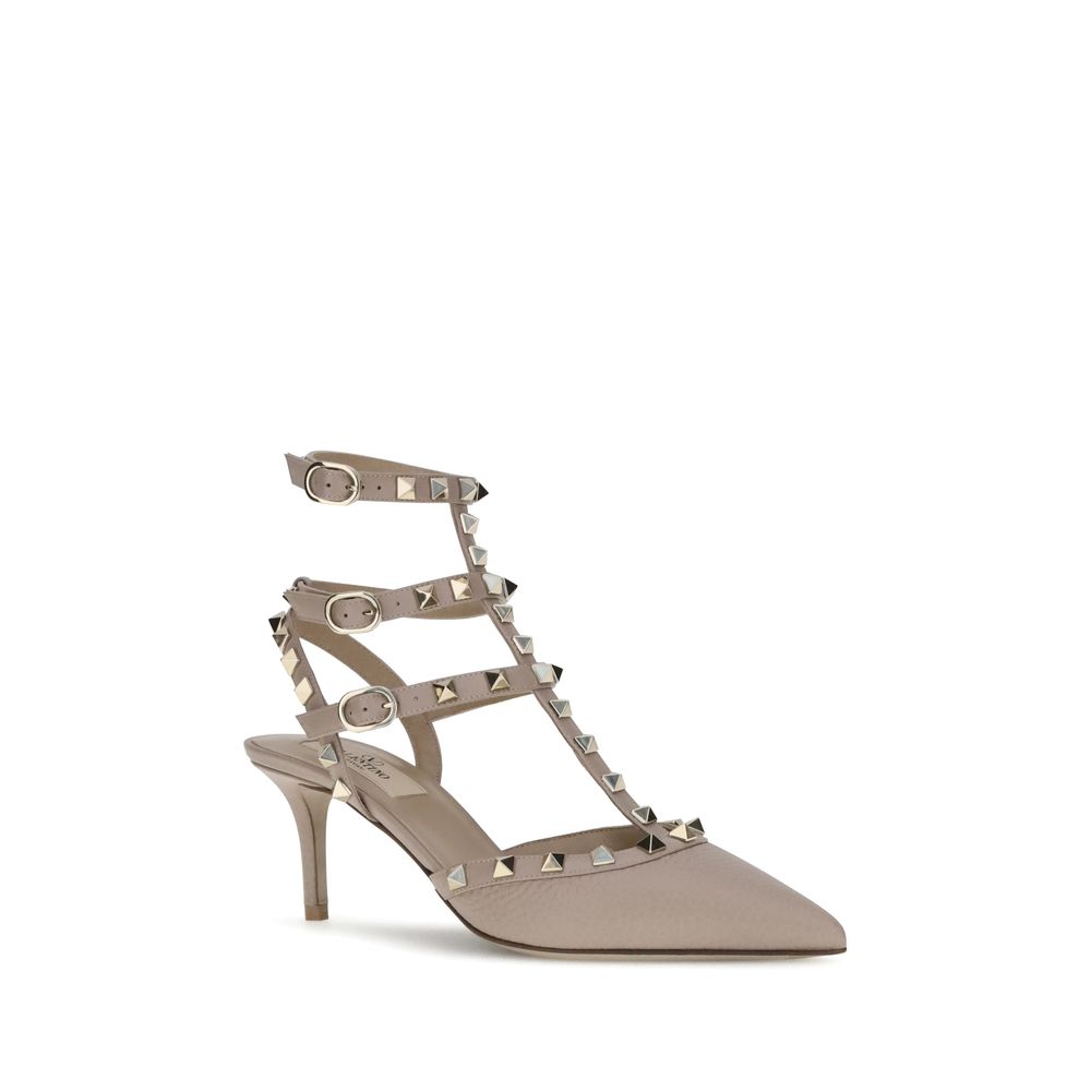 Valentino Garavani Gray Calf Leather Bos Taurus High Heel Pumps | Regal Royce