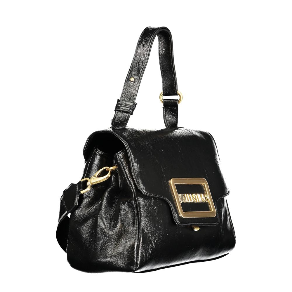 Mario Valentino Nero Poliuretano Women Bag With Adjustable Handle | Regal Royce