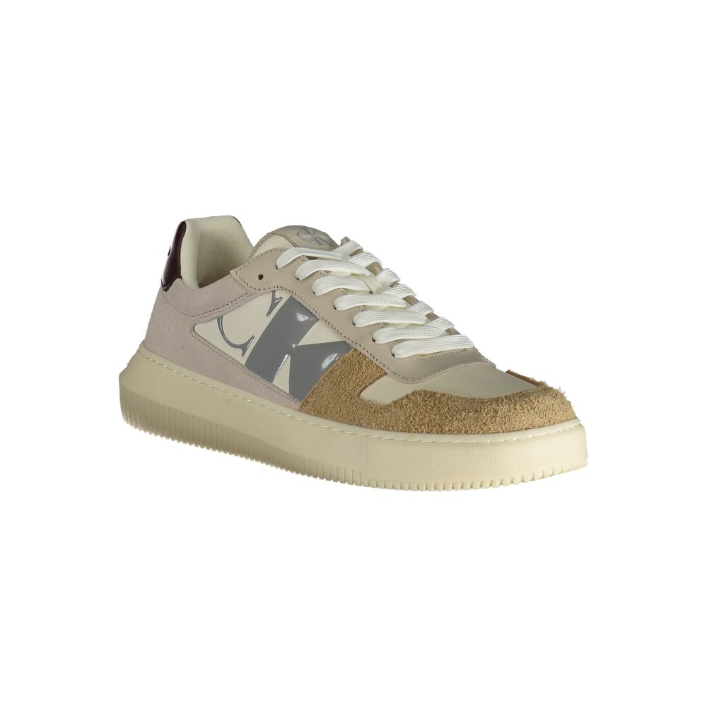 Calvin Klein Beige Polyurethane Men Sneaker | Regal Royce