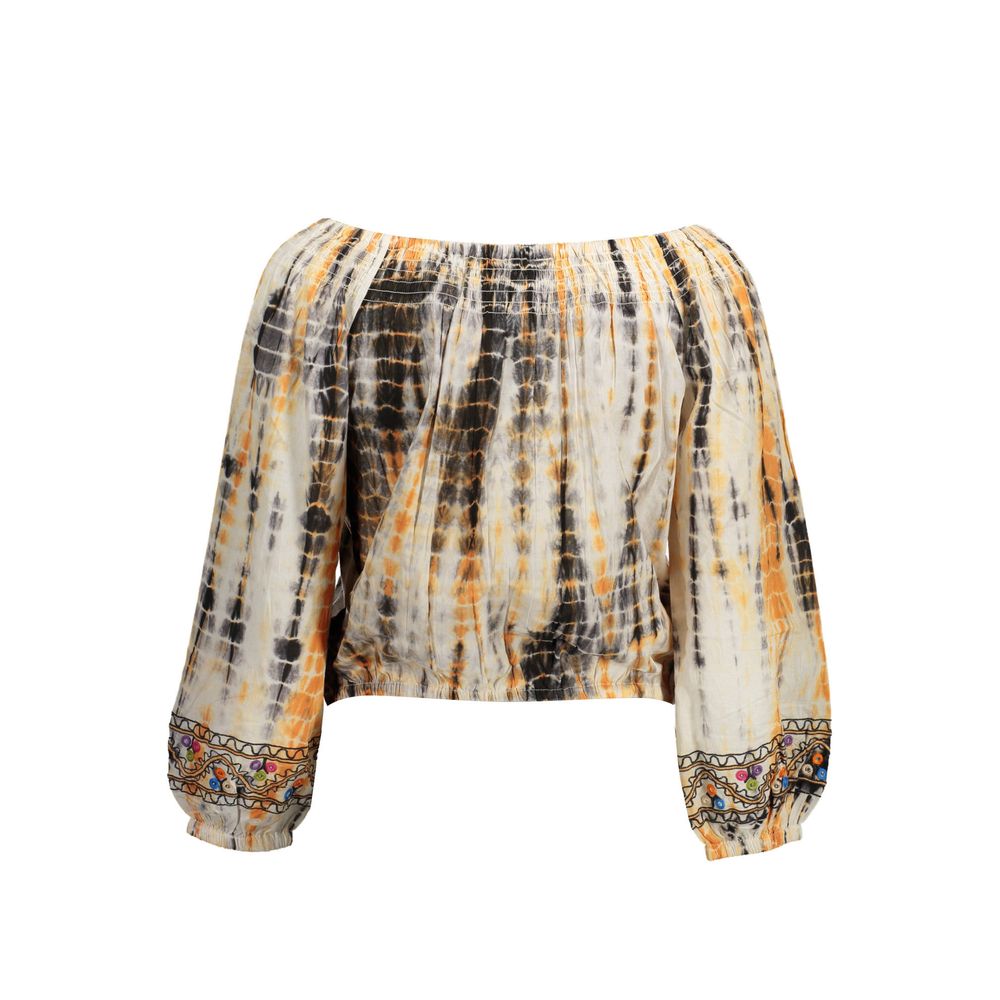 Desigual Beige Cotton Women T-Shirt | Regal Royce