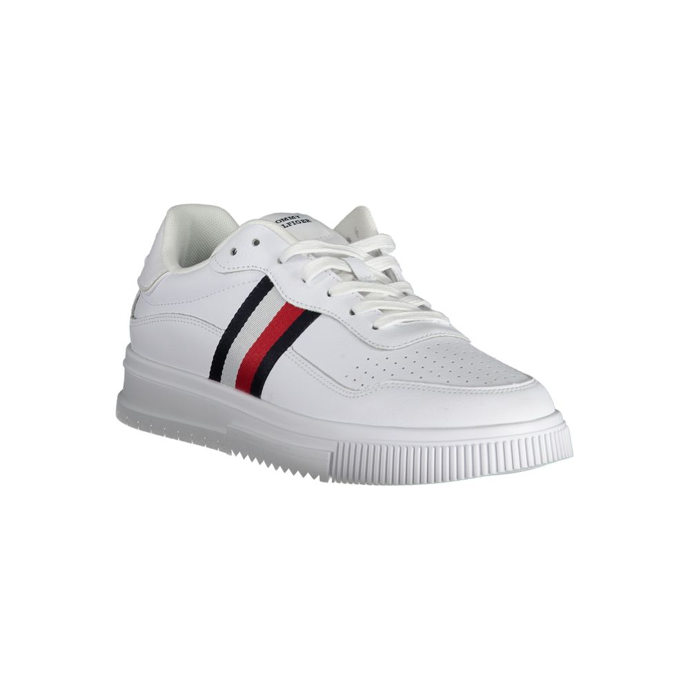Tommy Hilfiger White Leather Men Sneaker | Regal Royce