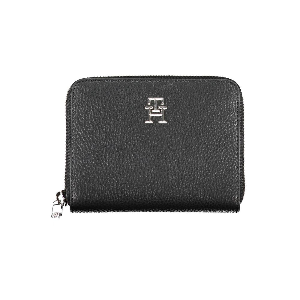 Tommy Hilfiger Black Polyurethane Women Wallet | Regal Royce