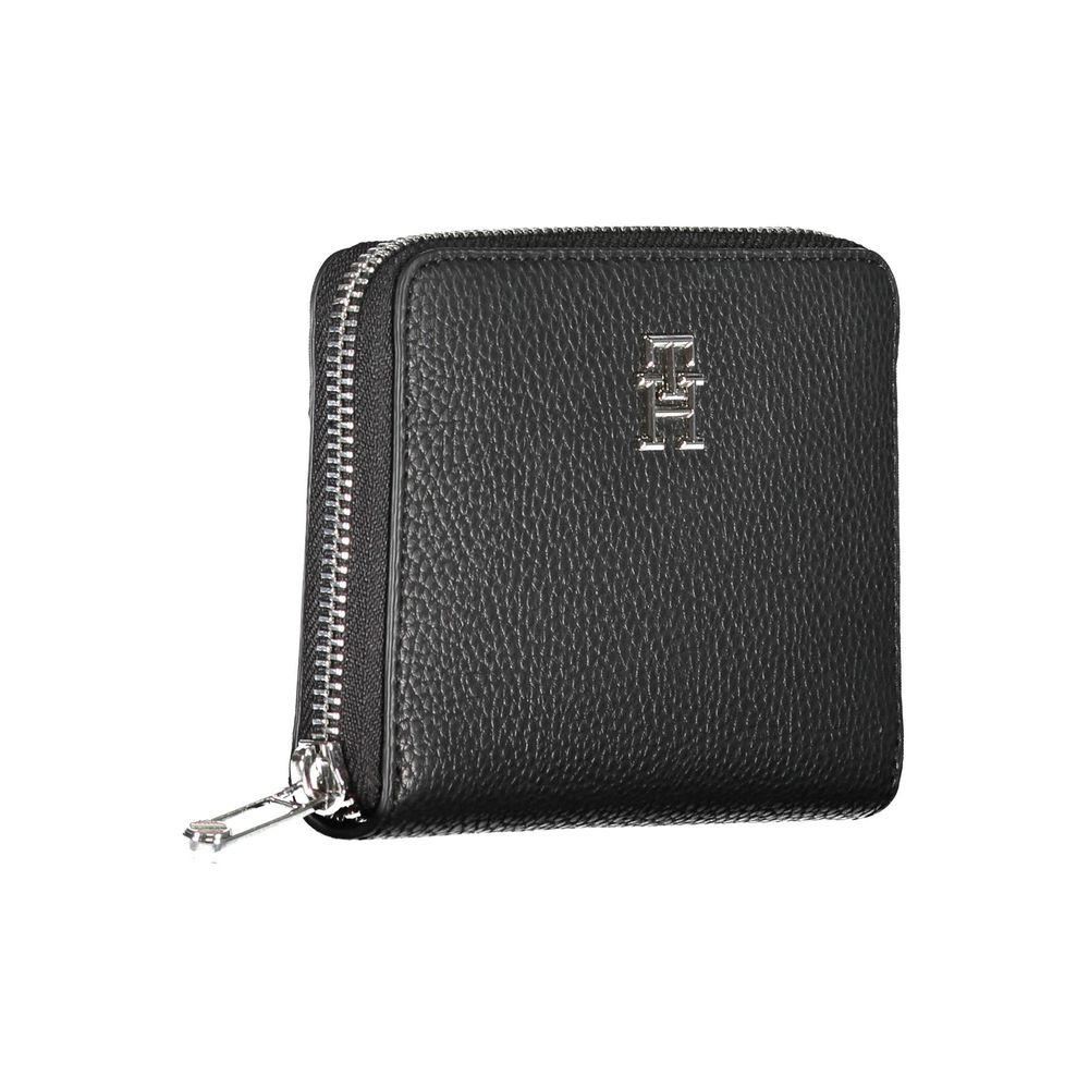 Tommy Hilfiger Black Polyurethane Women Wallet | Regal Royce