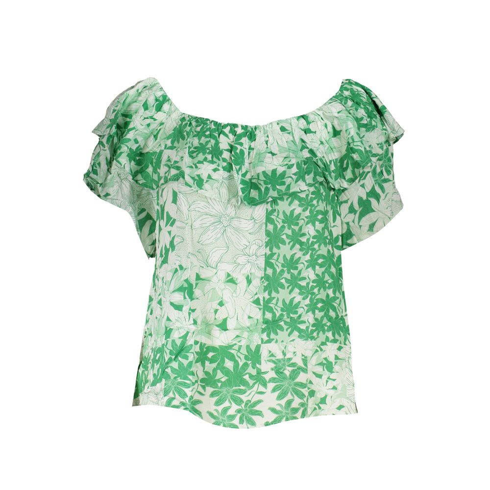 Desigual Verde Cotton Women T-Shirt | Regal Royce