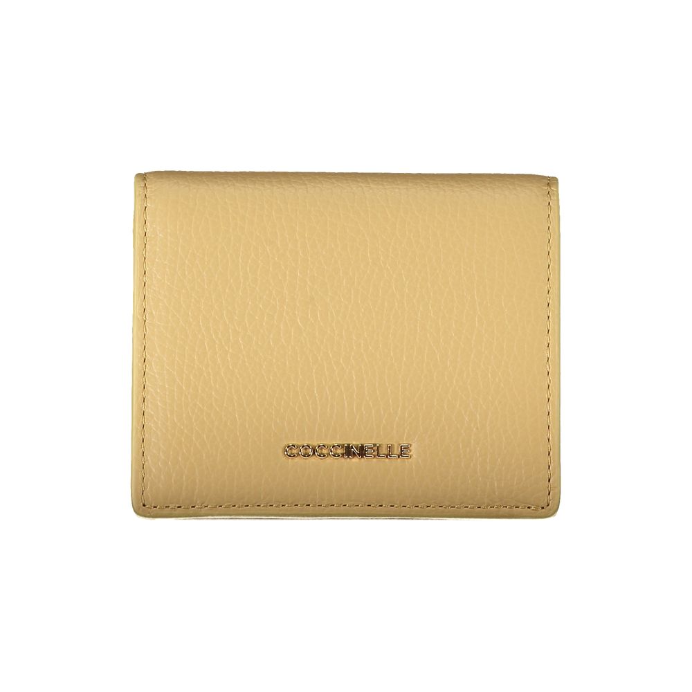 Coccinelle Beige Leather Women Wallet | Regal Royce
