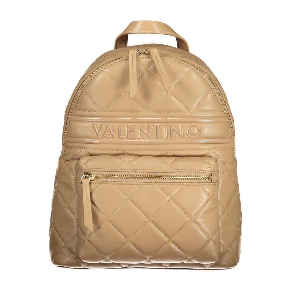 Mario Valentino Beige Polyurethane Women Backpack | Regal Royce