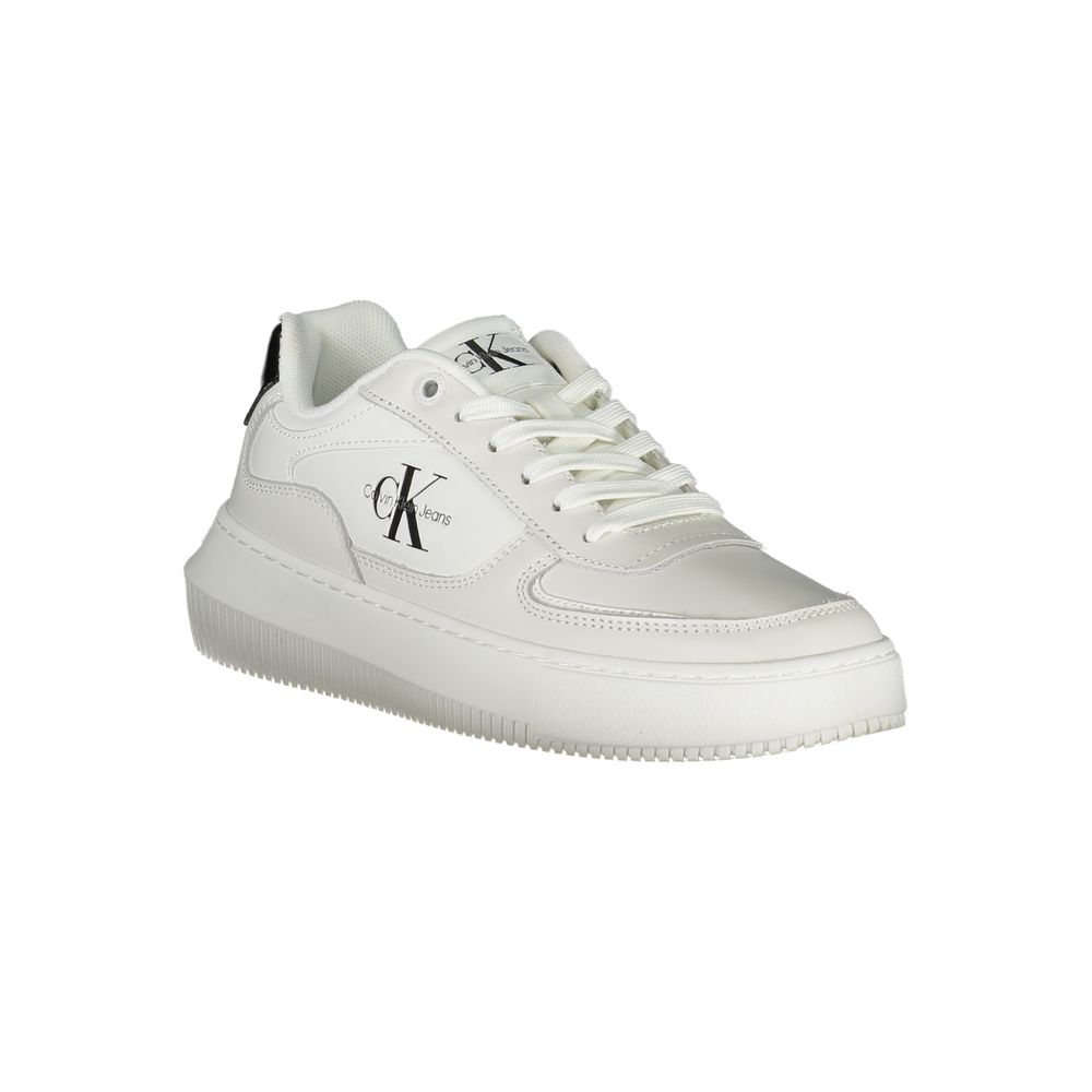 Calvin Klein White Leather Women Sneaker | Regal Royce