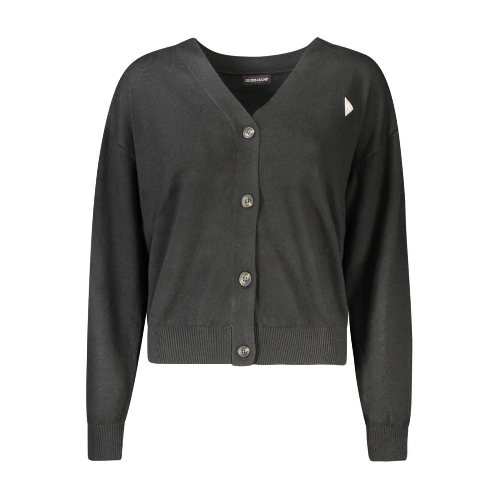 Guess Jeans Black Polyester Women's Cardigan | Regal Royce