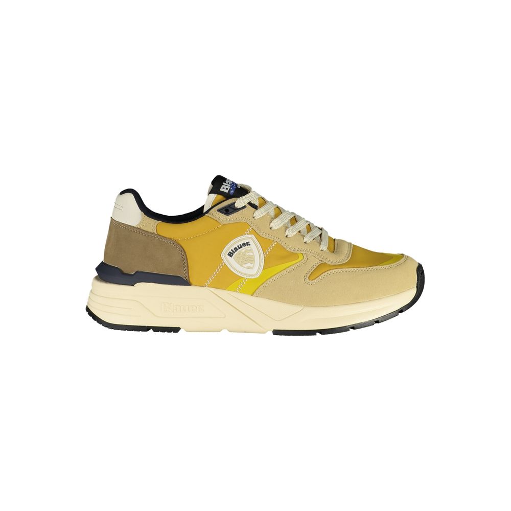 Blauer Beige Polyurethane Men Sneaker | Regal Royce