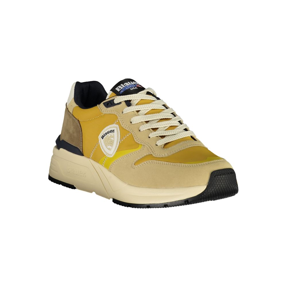 Blauer Beige Polyester Sneaker | Regal Royce