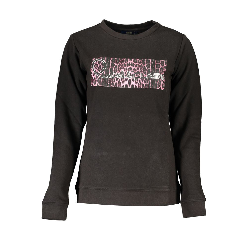 Cavalli Class Black Cotton Women Sweatshirt | Regal Royce