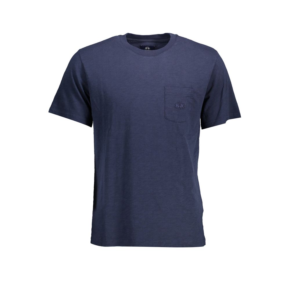 La Martina Blue Cotton Men's T-Shirt | Regal Royce