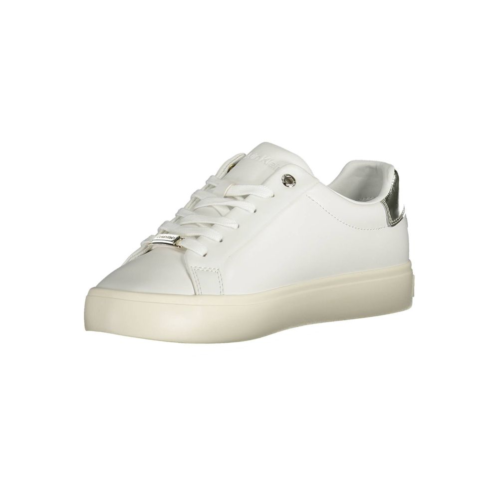 Calvin Klein Bianco Pelle Women Sneaker | Regal Royce