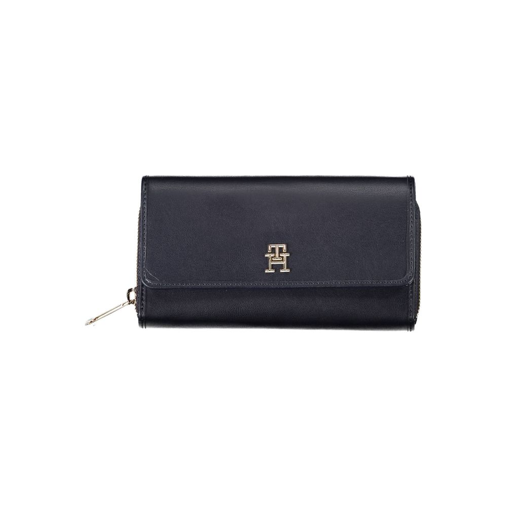Tommy Hilfiger Blue Polyurethane Women Wallet | Regal Royce