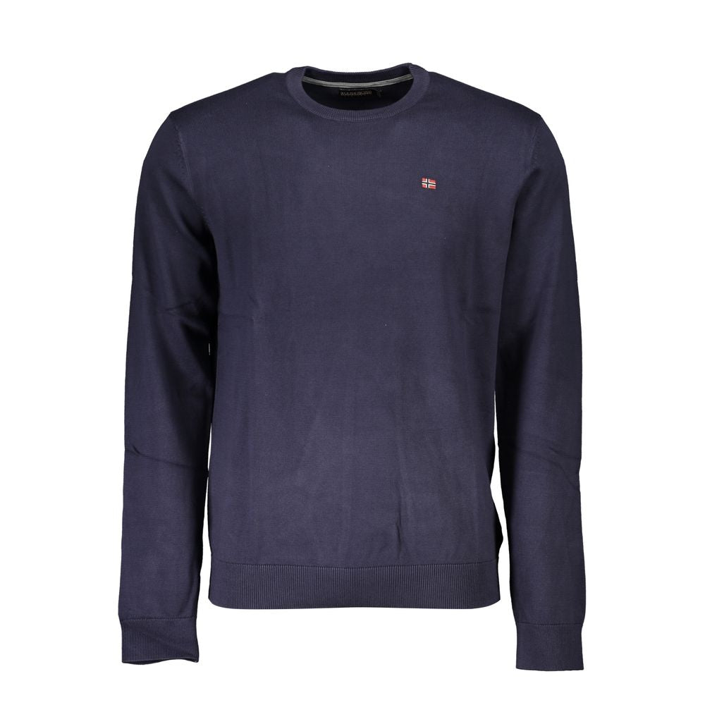 Napapijri Blue Cotton Men Sweater | Regal Royce
