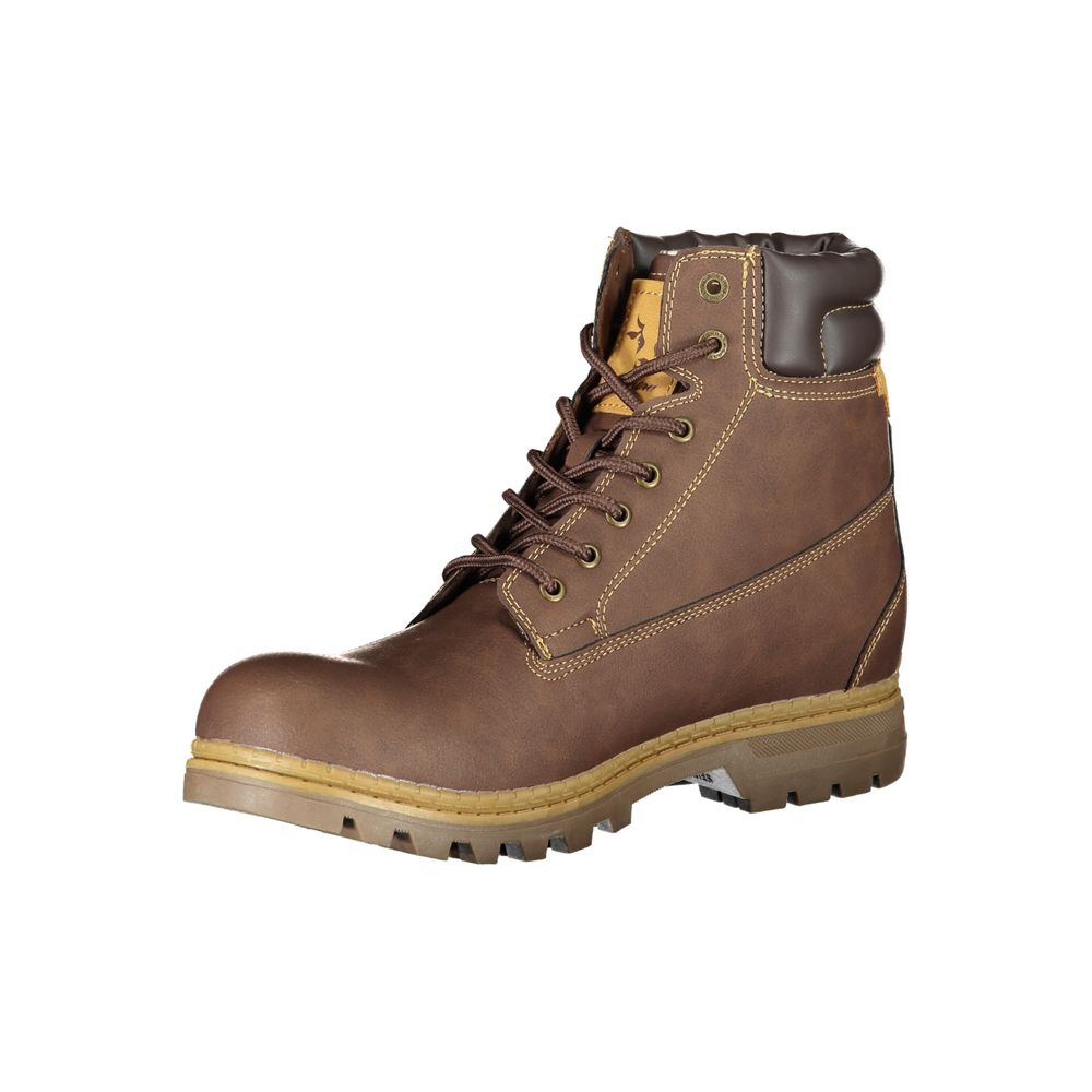 Carrera Marrone Poliestere Men Ankle Boot | Regal Royce