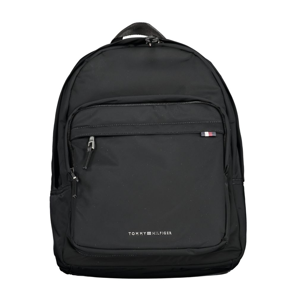 Tommy Hilfiger Black Polyester Men Backpack | Regal Royce