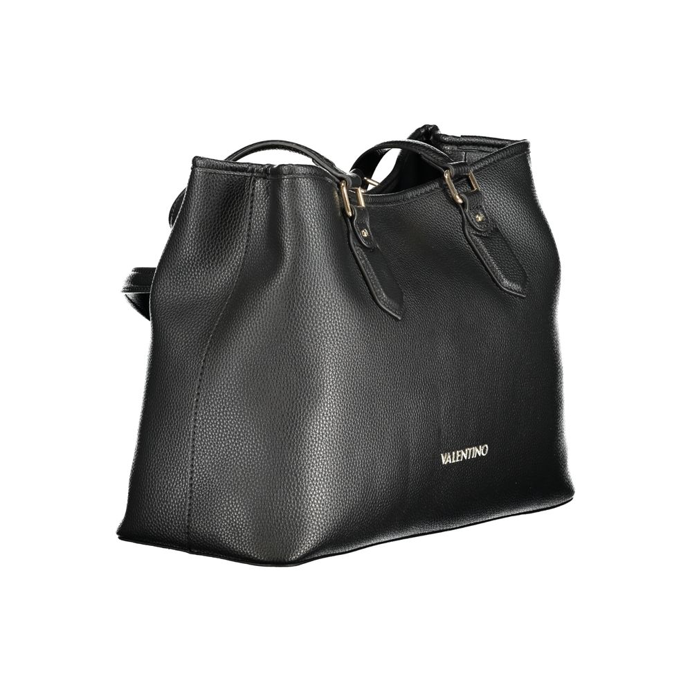 Mario Valentino Black Polyurethane Women Handbag | Regal Royce