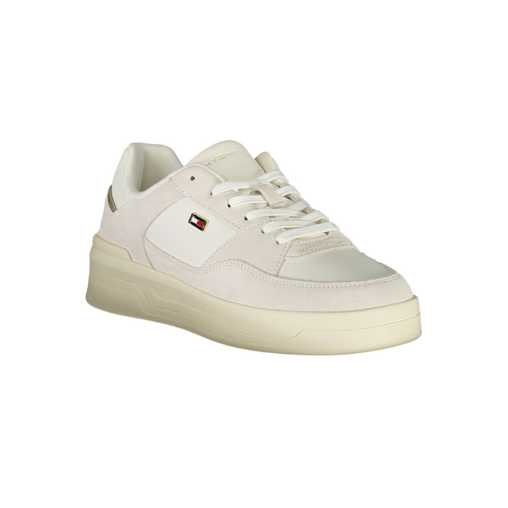Tommy Hilfiger Bianco Polyurethane Women Sneaker | Regal Royce