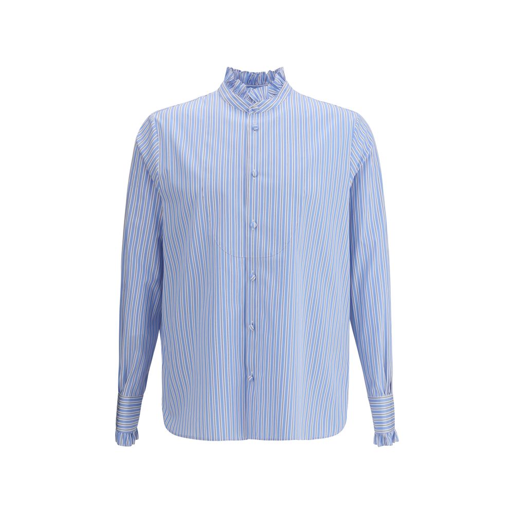 Valentino Light Blue Cotton Pattern Shirt | Regal Royce