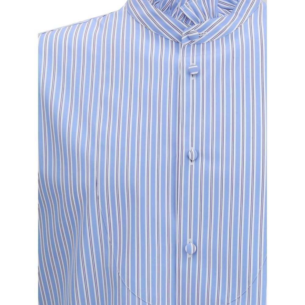 Valentino Light Blue Cotton Pattern Shirt | Regal Royce