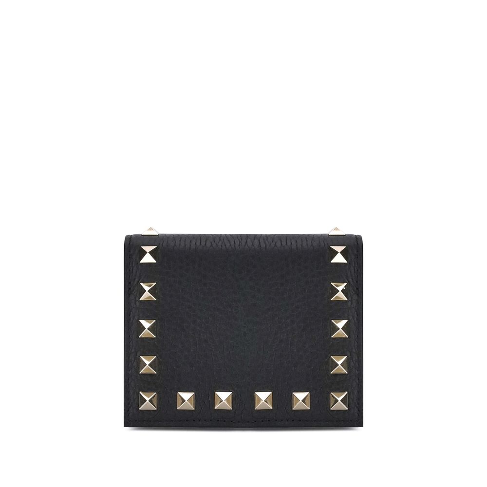 Valentino Garavani Black Calf Leather Bos Taurus Wallet | Regal Royce