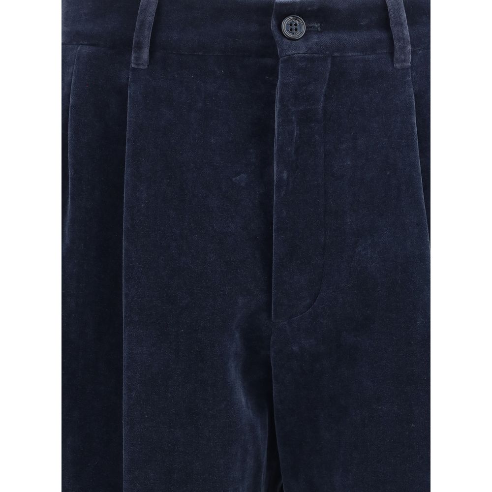 Valentino Blue Cotton Pants | Regal Royce