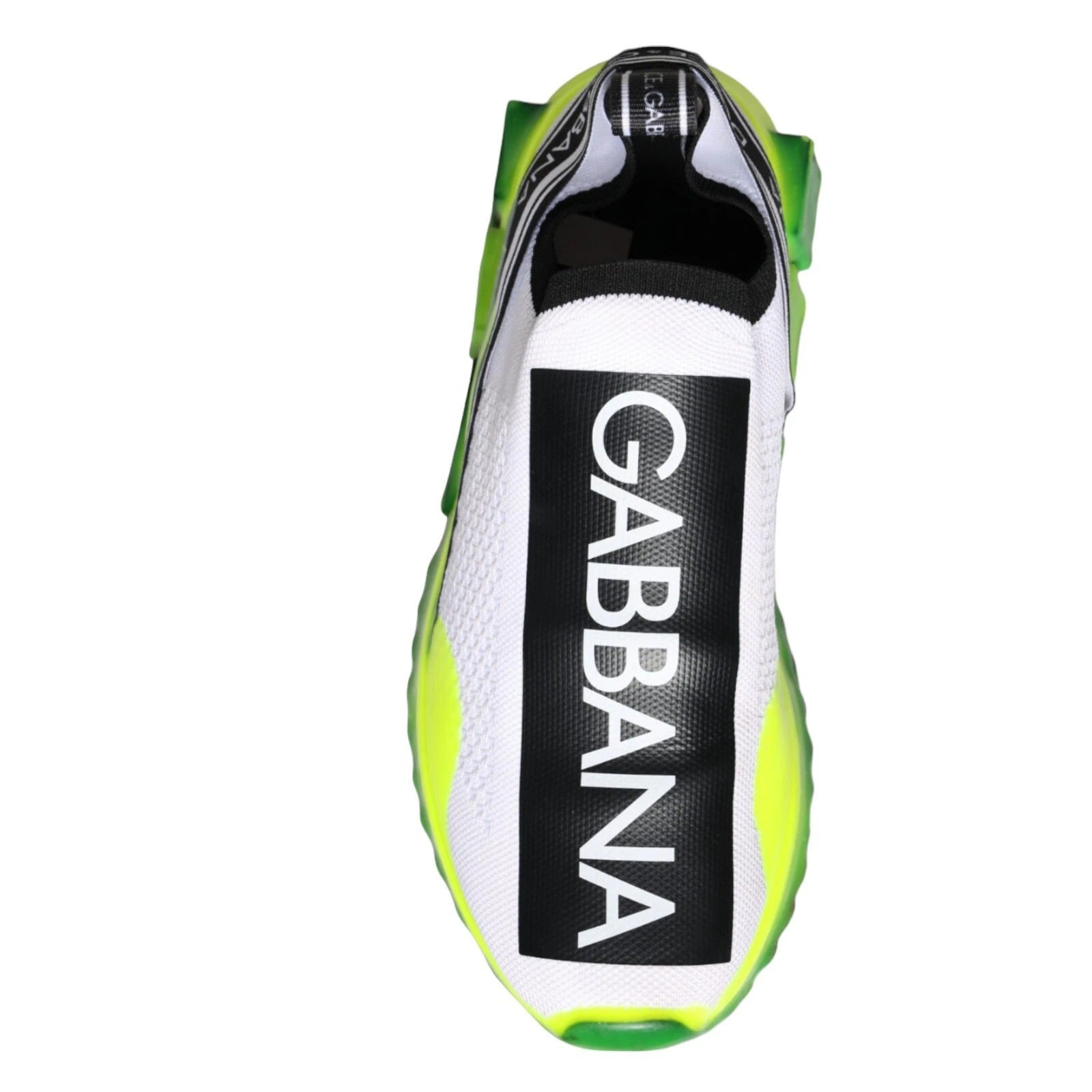 Dolce & Gabbana White Yellow Slip On Sorrento Sneakers Shoes | Regal Royce