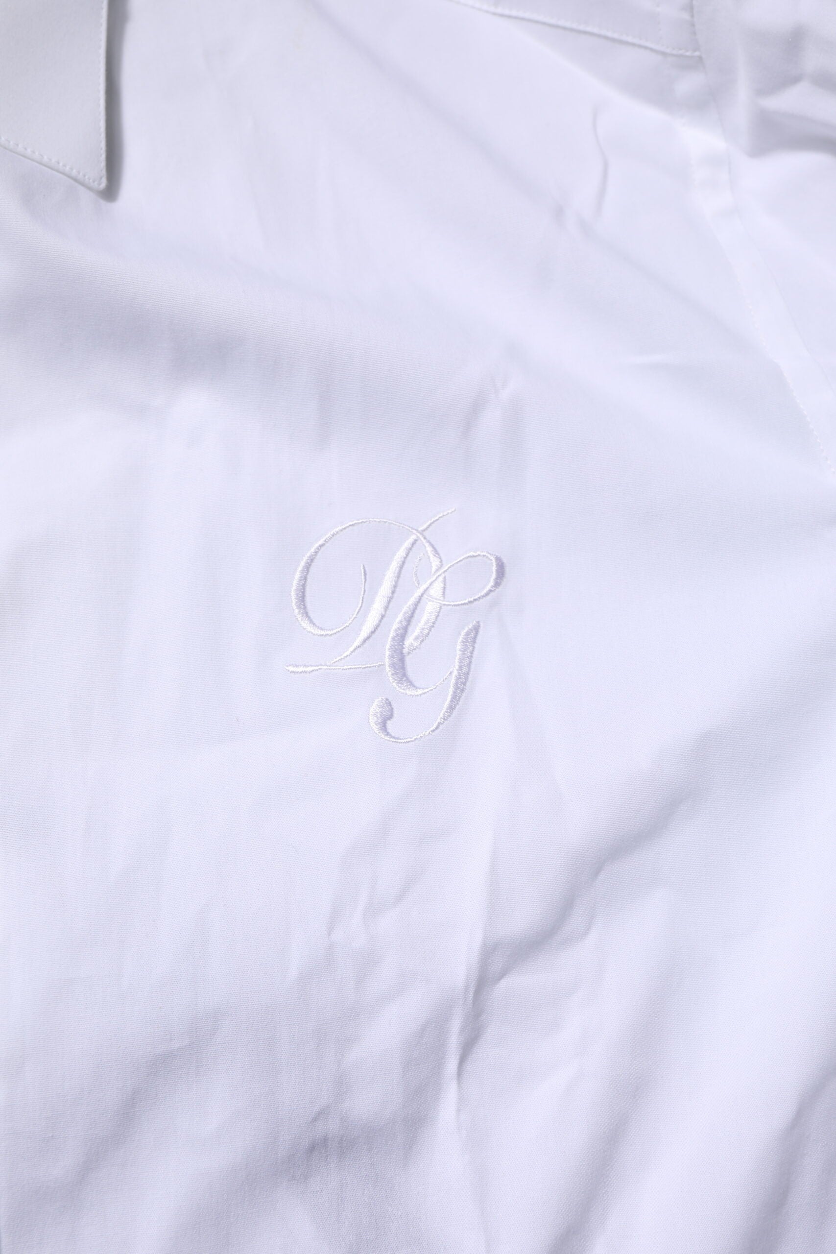 Dolce & Gabbana White Cotton GOLD Long Sleeves Formal Shirt | Regal Royce
