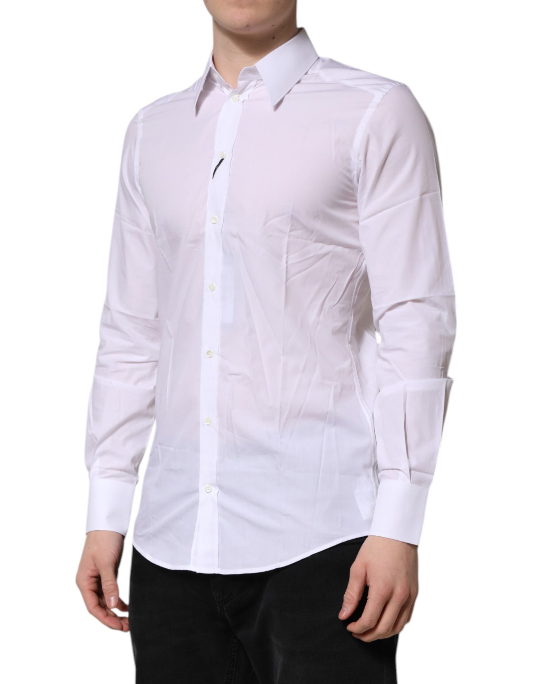 Dolce & Gabbana White MARTINI Long Sleeves Dress Formal Shirt | Regal Royce