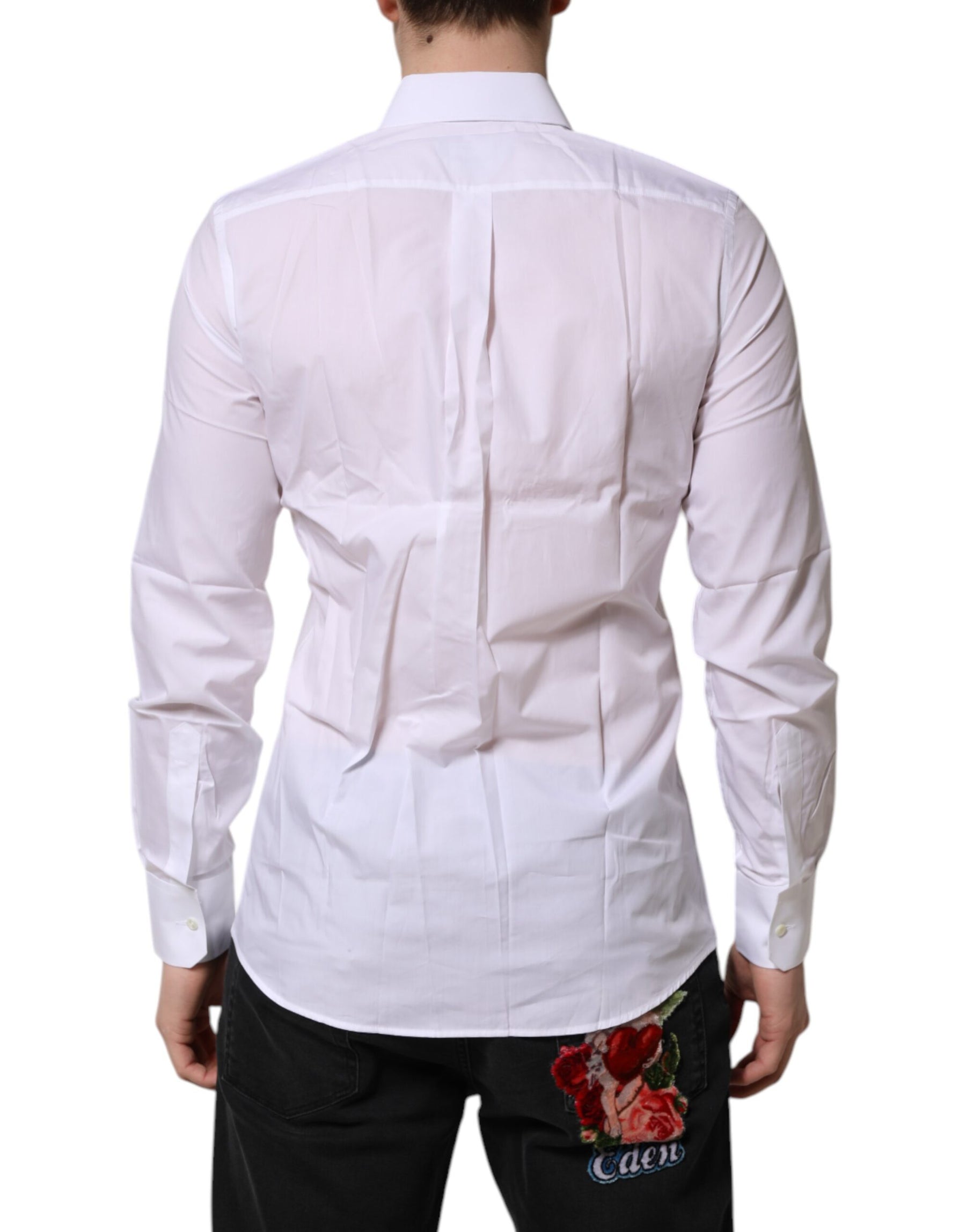 Dolce & Gabbana White MARTINI Long Sleeves Dress Formal Shirt | Regal Royce