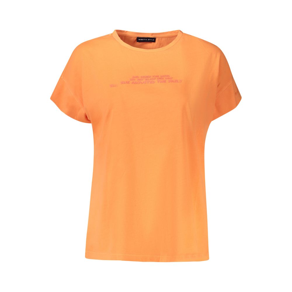 North Sails Arancione Cotton Women T-Shirt | Regal Royce