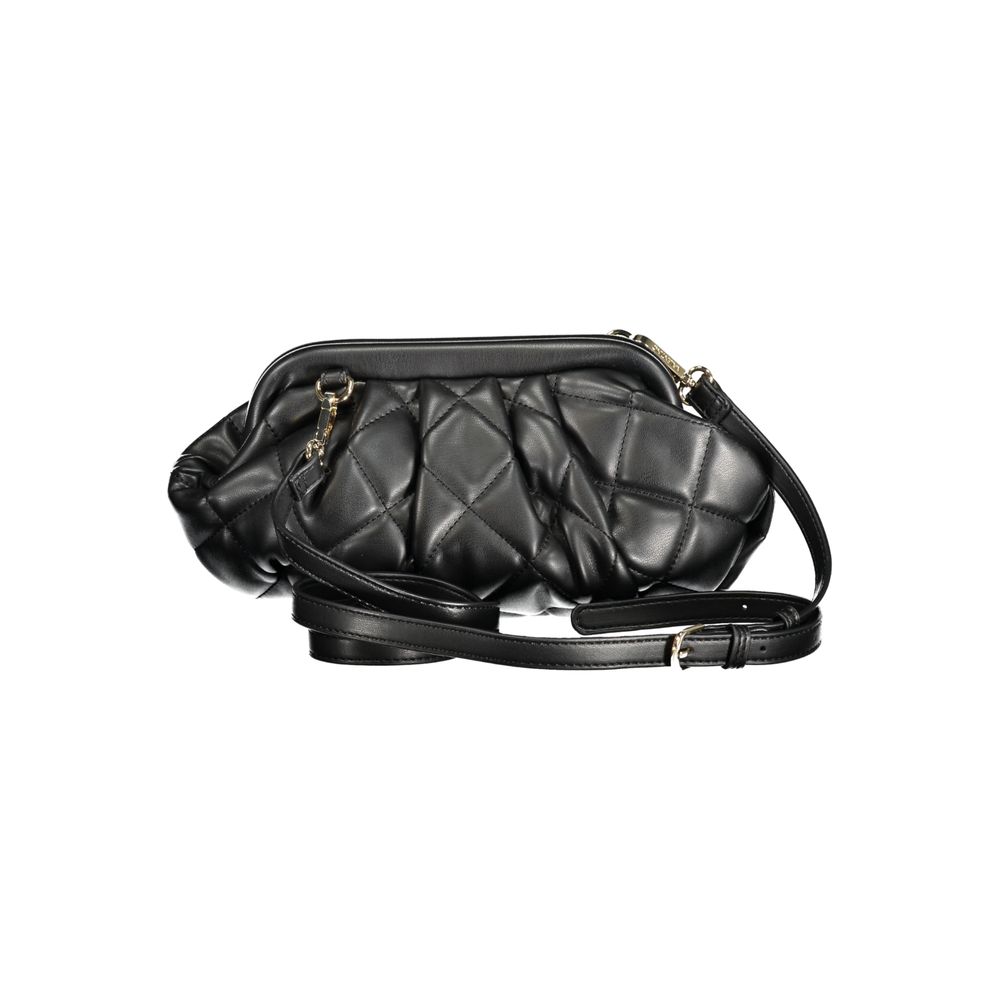 Mario Valentino Black Polyurethane Women Handbag | Regal Royce