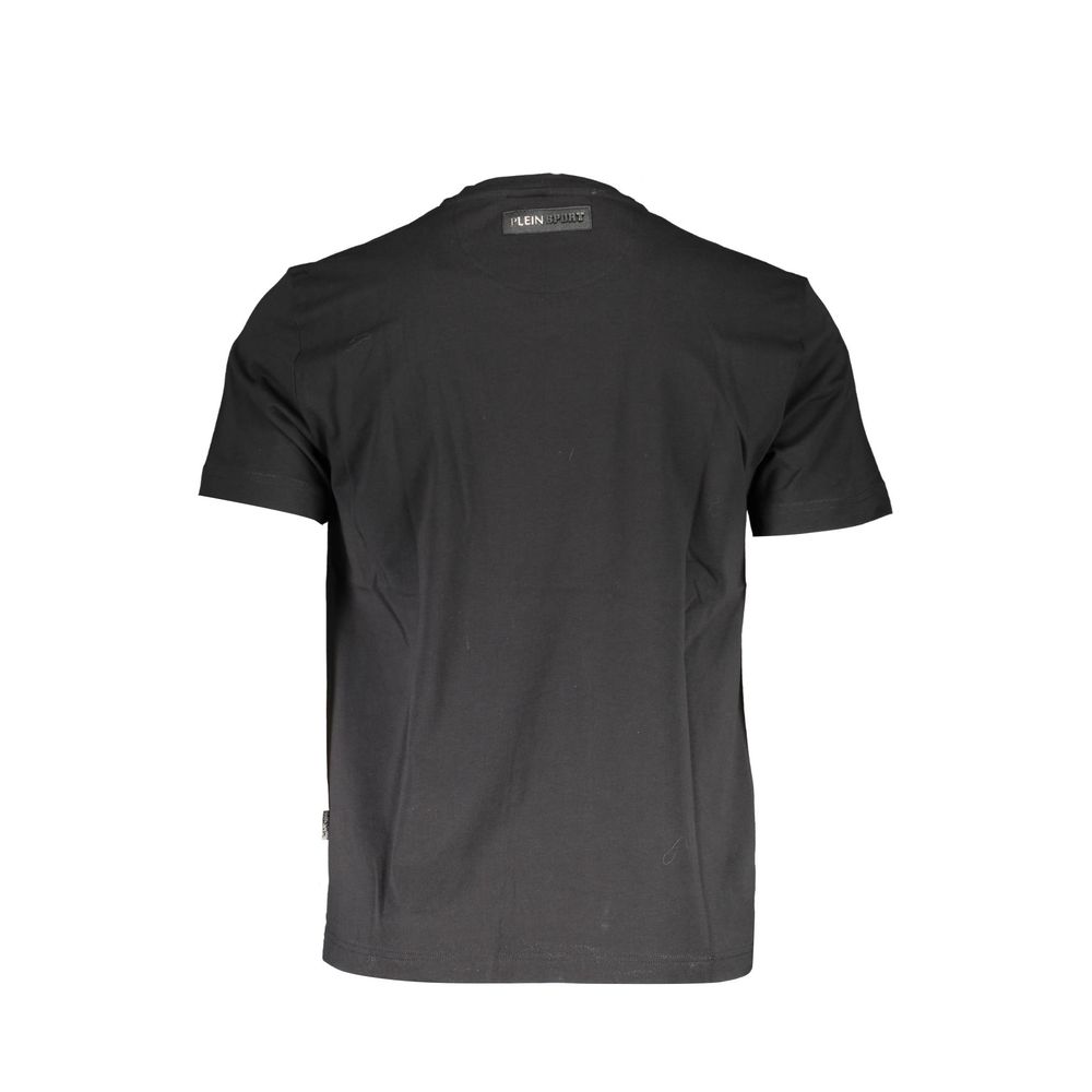 Plein Sport Black Cotton Men T-Shirt | Regal Royce