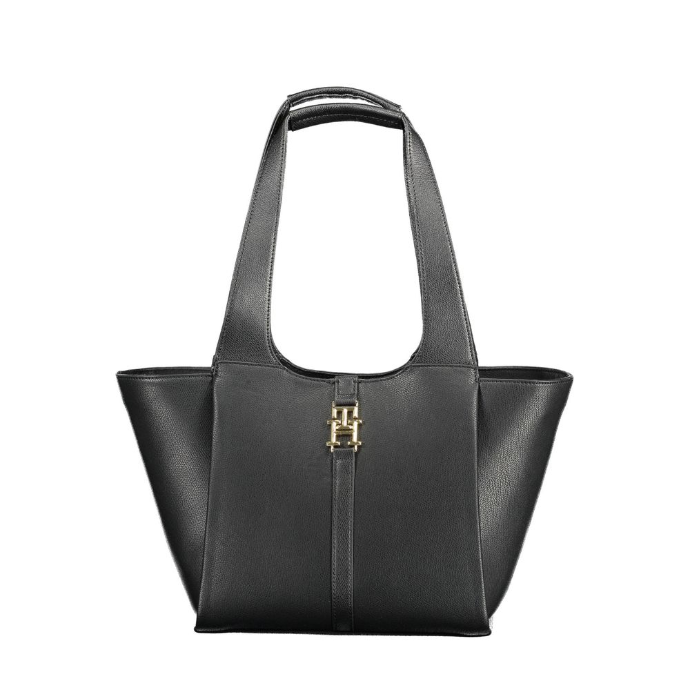 Tommy Hilfiger Black Polyurethane Women Handbag | Regal Royce