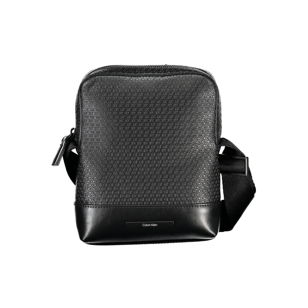 Calvin Klein Elegant Black Shoulder Bag with Contrasting Accents | Regal Royce