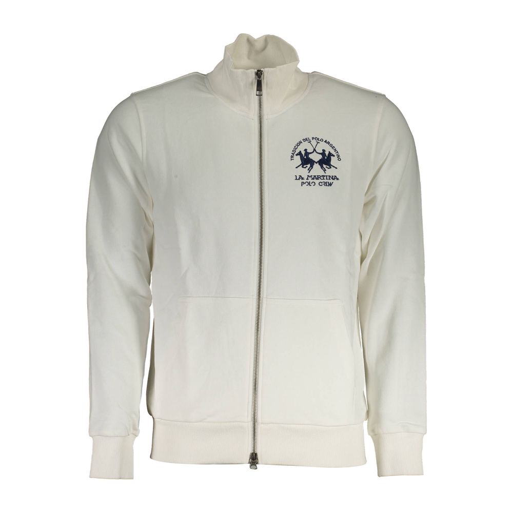 La Martina Bianco Cotton Mens Sweatshirt | Regal Royce