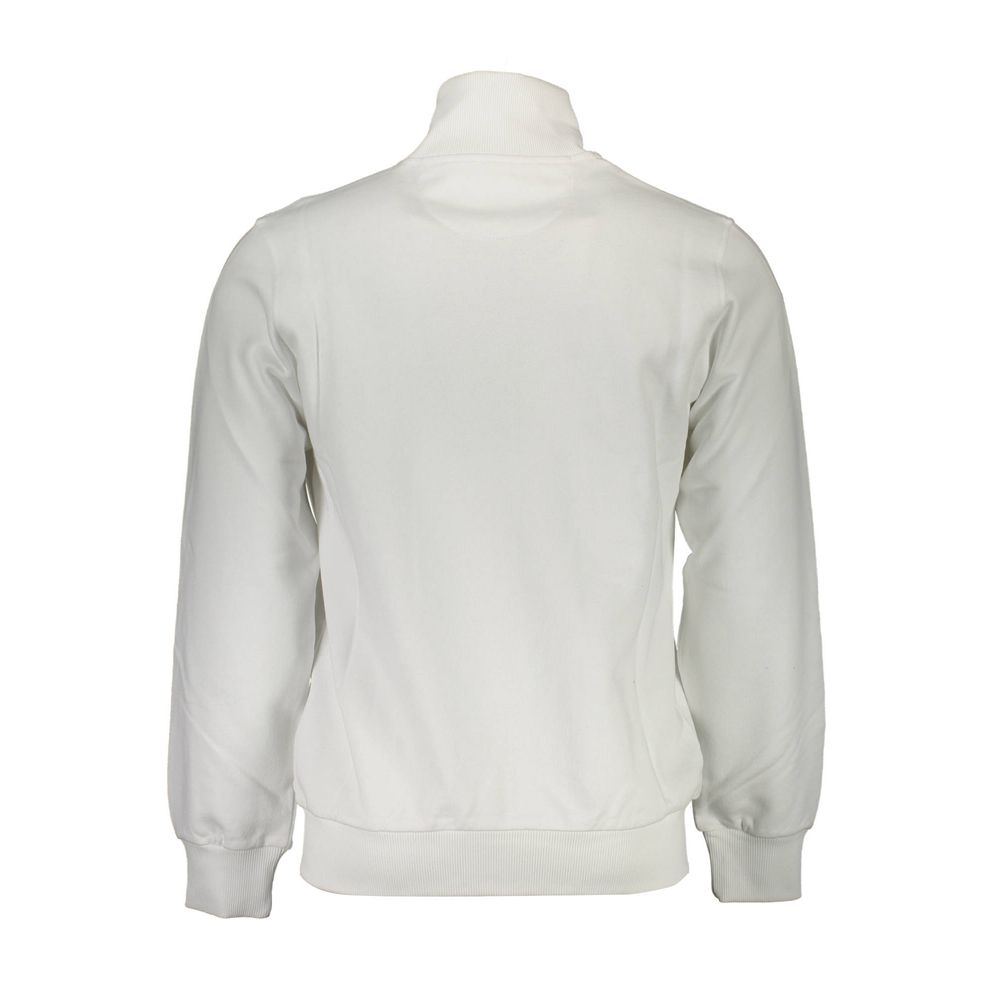 La Martina White Cotton Men Sweatshirt | Regal Royce
