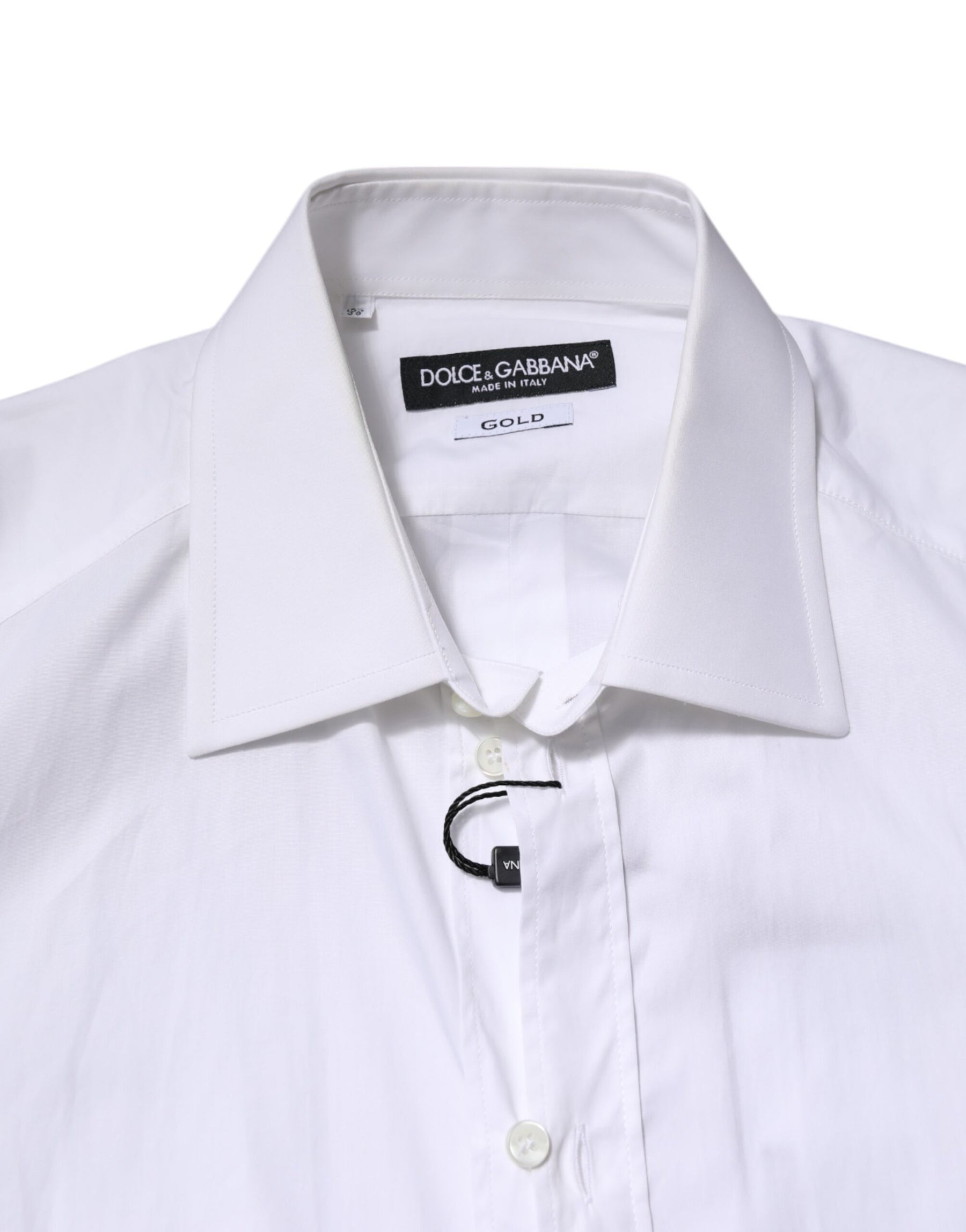 Dolce & Gabbana White GOLD Long Sleeves Dress Formal Shirt | Regal Royce