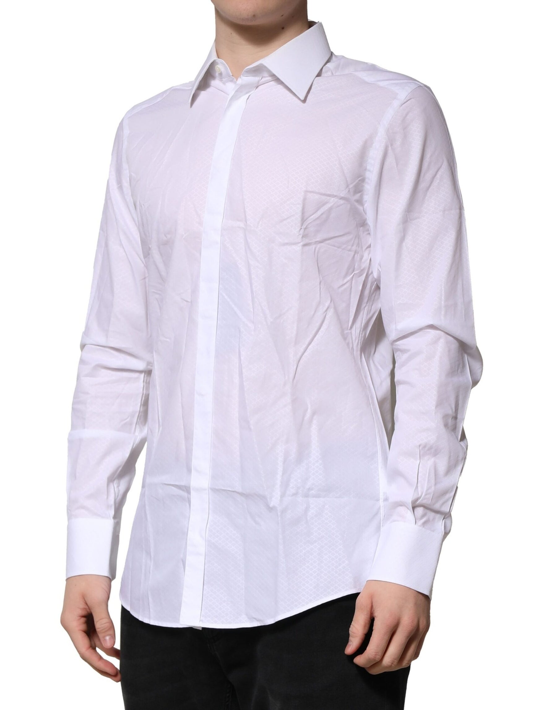 Dolce & Gabbana White MARTINI Long Sleeve Dress Formal Shirt | Regal Royce