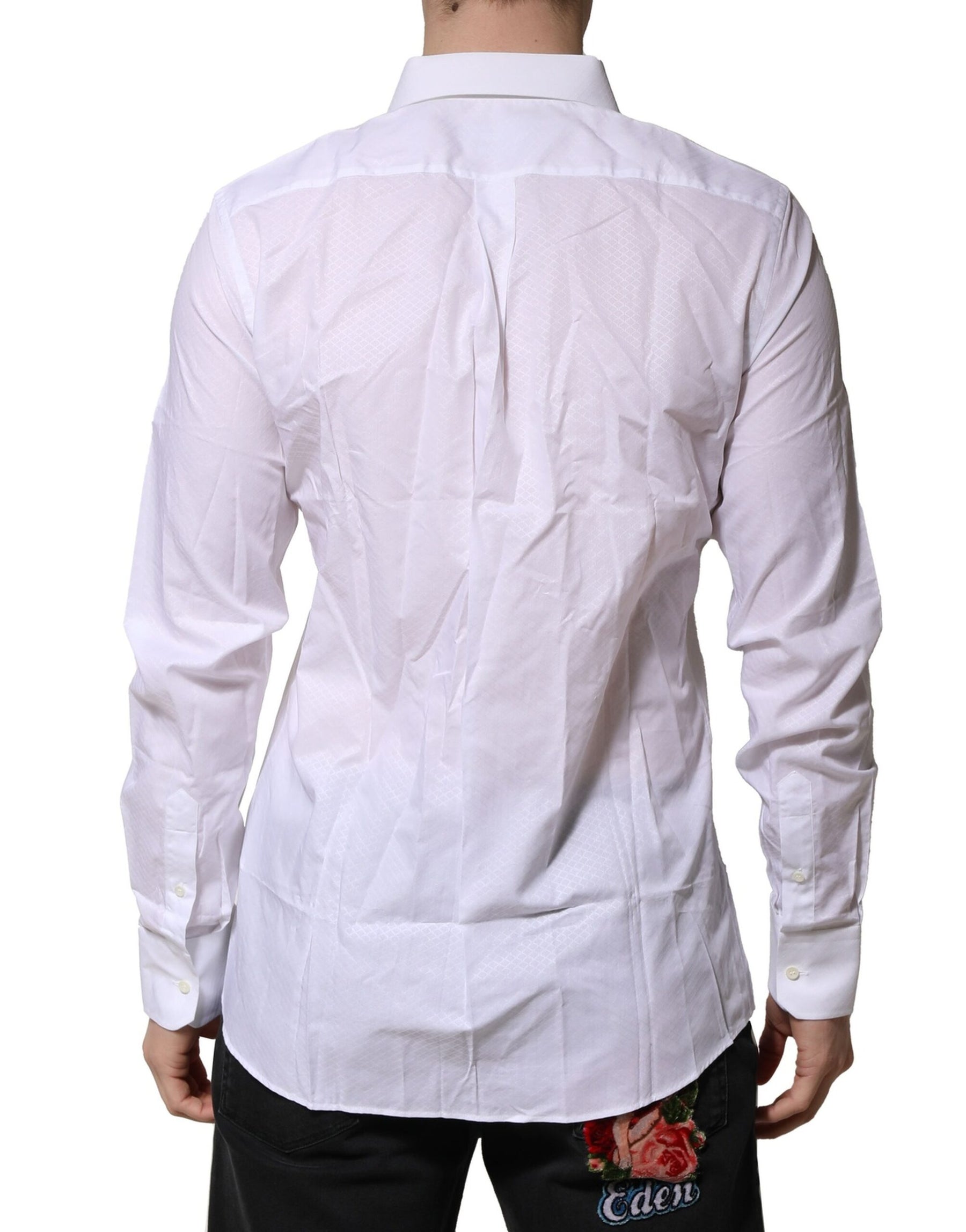 Dolce & Gabbana White MARTINI Long Sleeve Dress Formal Shirt | Regal Royce