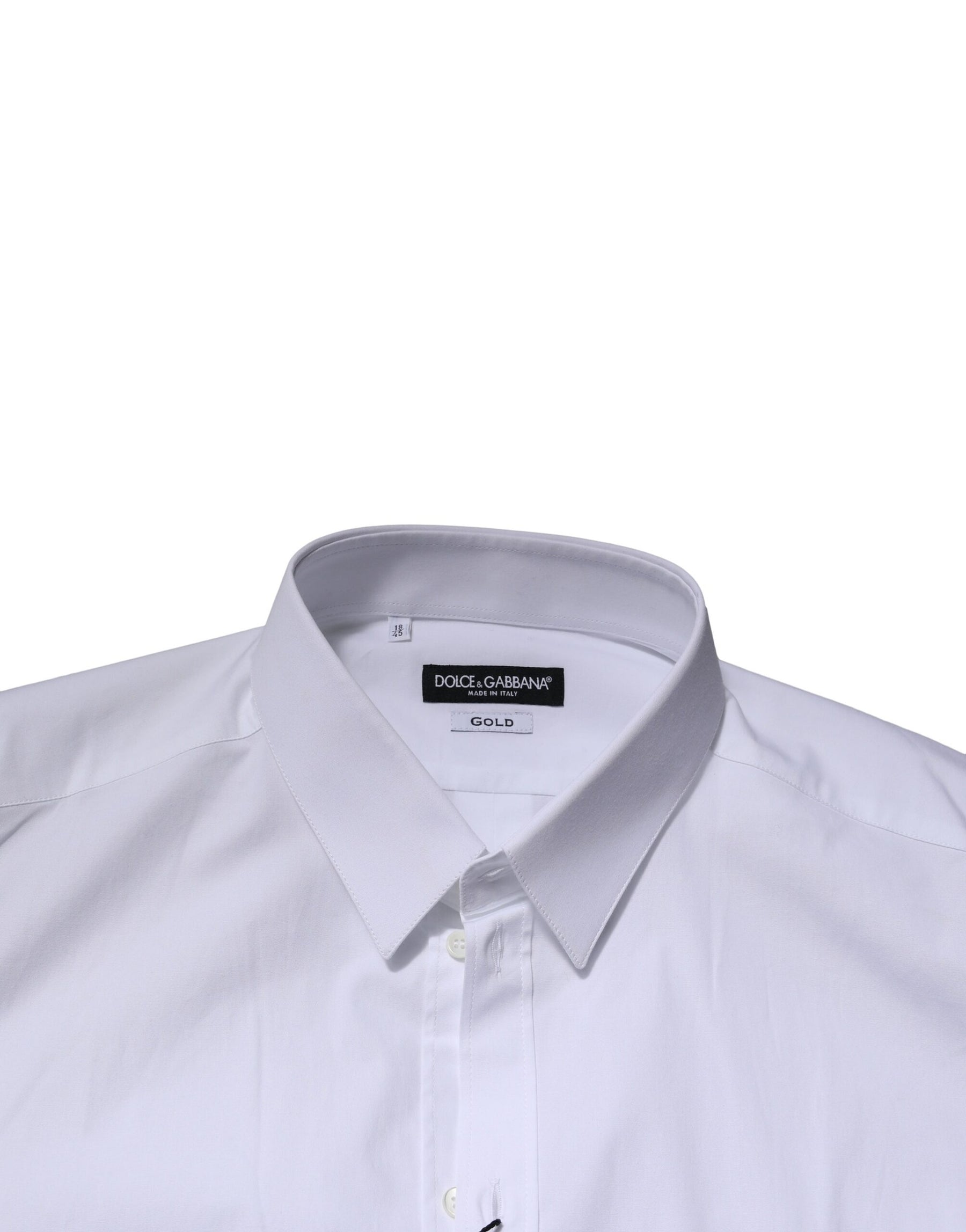 Dolce & Gabbana White GOLD Long Sleeve Dress Men Formal Shirt | Regal Royce