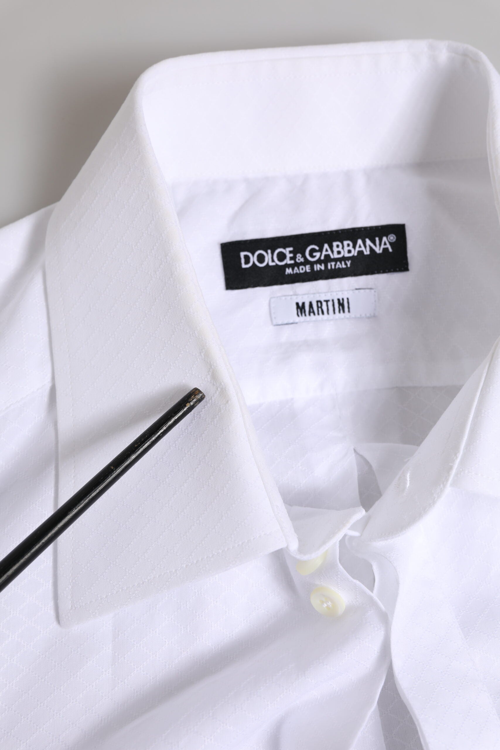 Dolce & Gabbana White MARTINI Cotton Men Dress Formal Shirt | Regal Royce