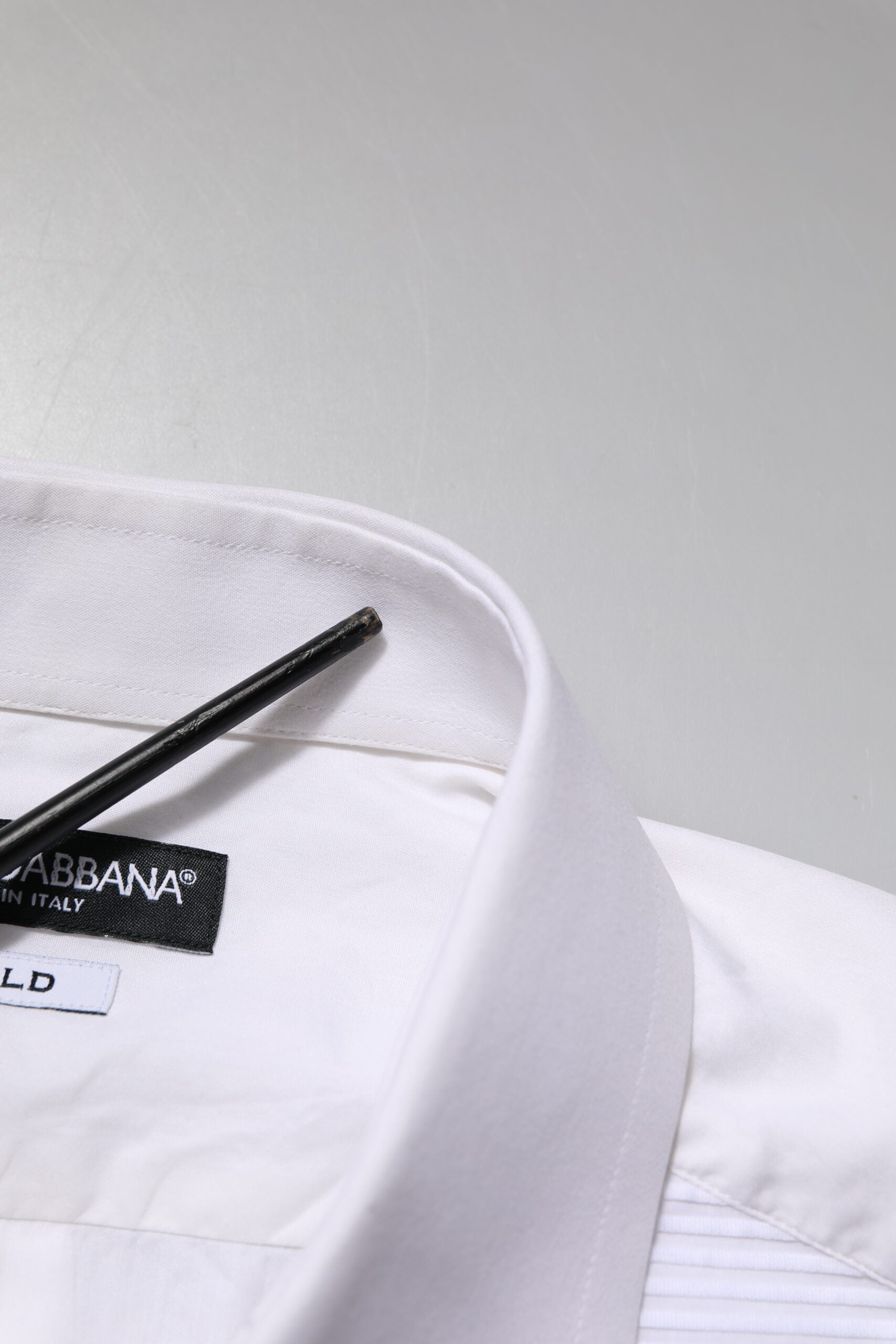 Dolce & Gabbana White GOLD Cotton Long Sleeves Formal Shirt | Regal Royce